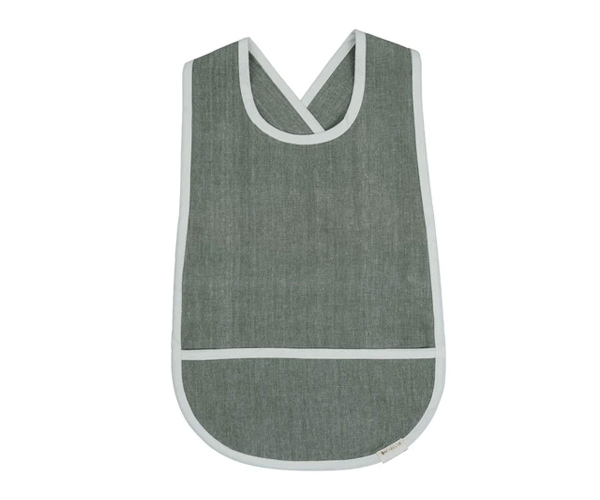 Cross Back Olive Bib Apron