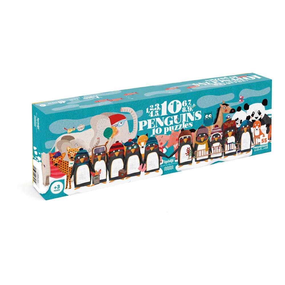 Puzzle 55 Pieces 10 Penguins