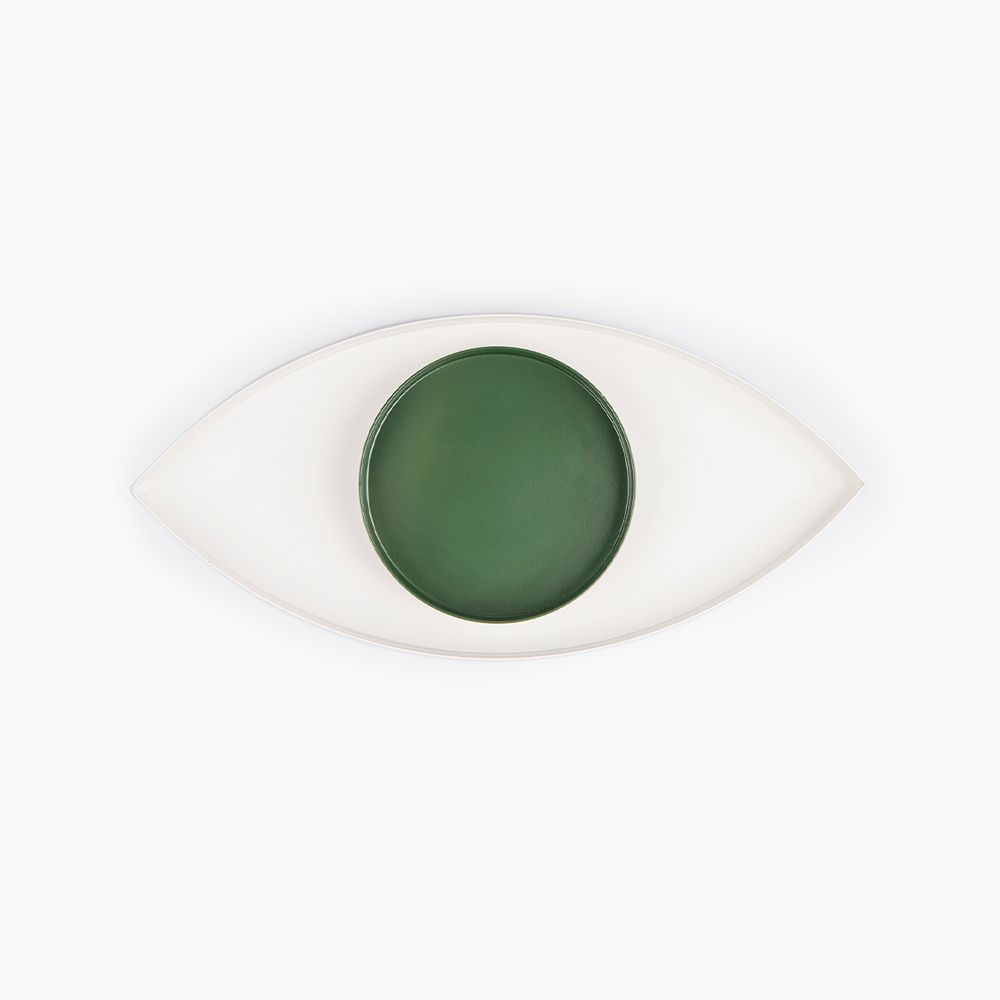 DOIY Design The Eye Metal Trays White and Green
