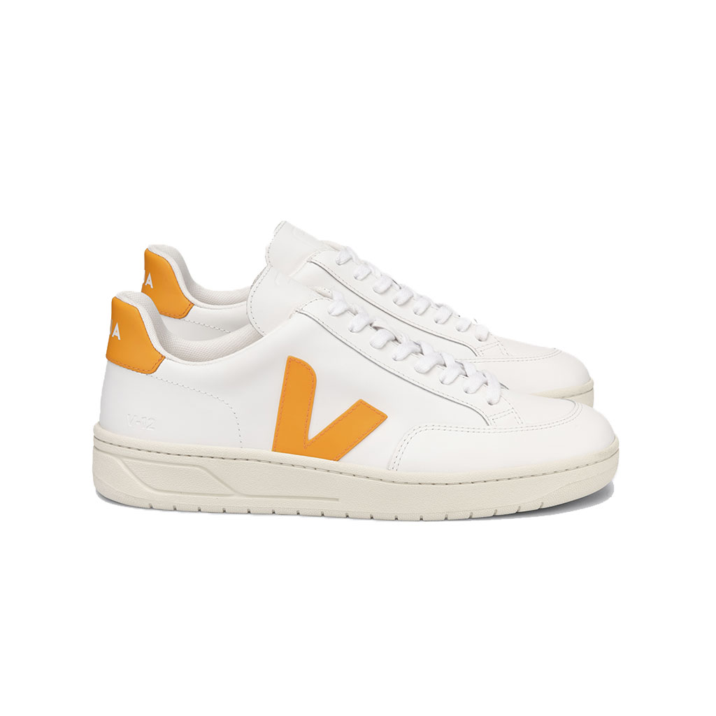 Veja V-12 Leather Extra White Ouro Shoes