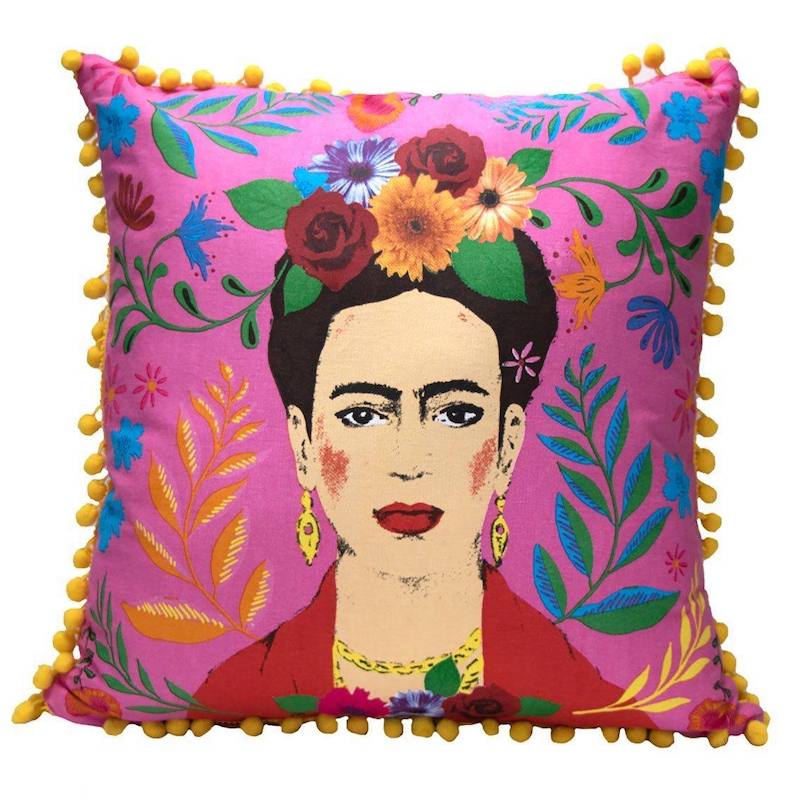 Frida Kahlo Pink Cushion