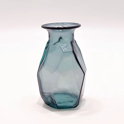 Jarapa Origami Recycled Glass Vase - Grey