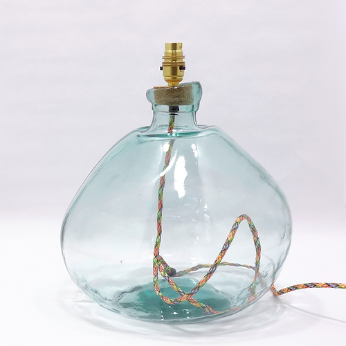 Jarapa Simplicity Recycled Glass 29cm Lamp Base - Natural