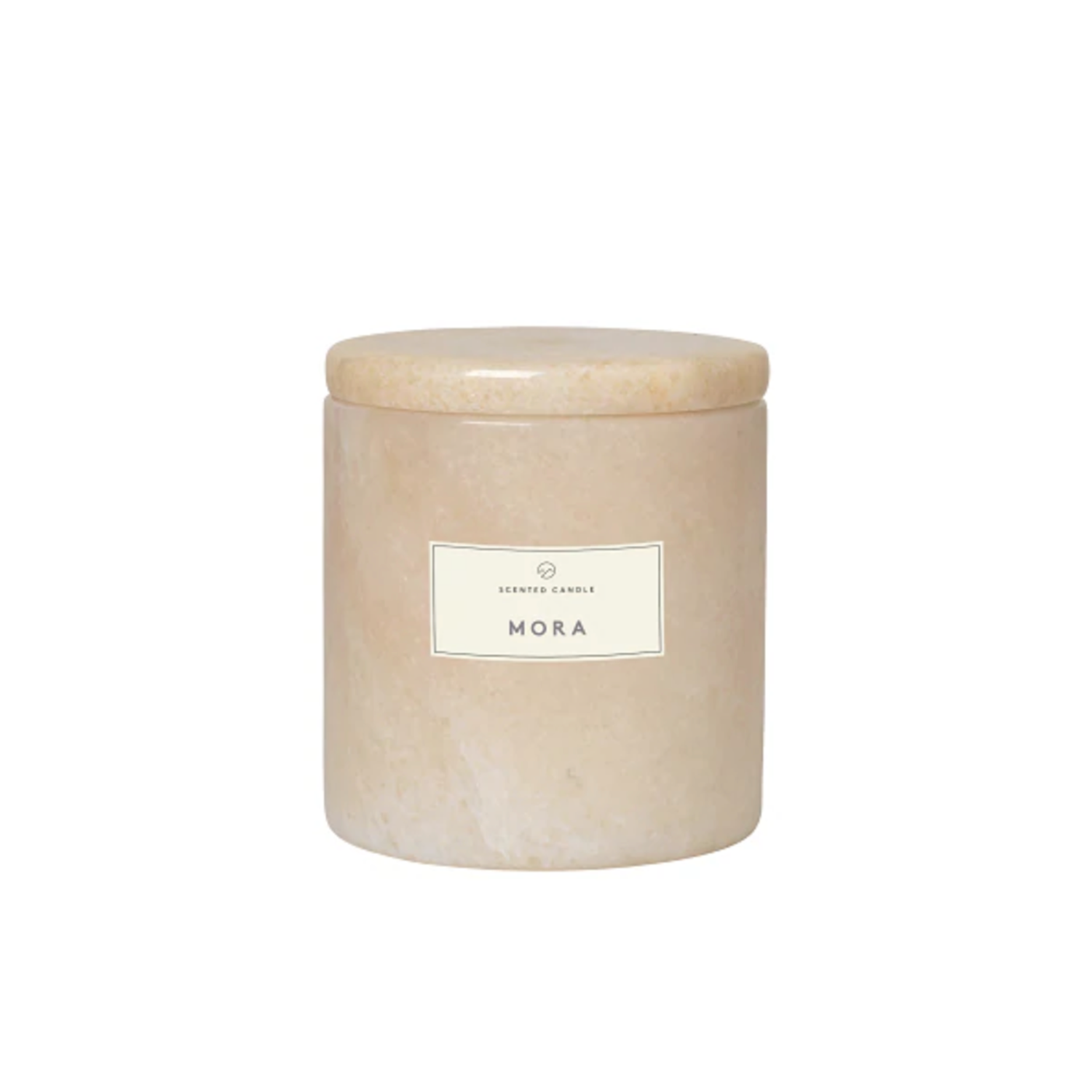 Scented Candle with Marble Container in Large - Mora