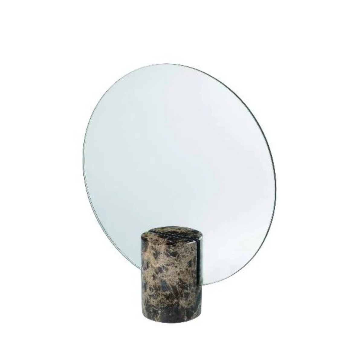 Blomus Round Table Mirror with Brown PESA Marble Stand