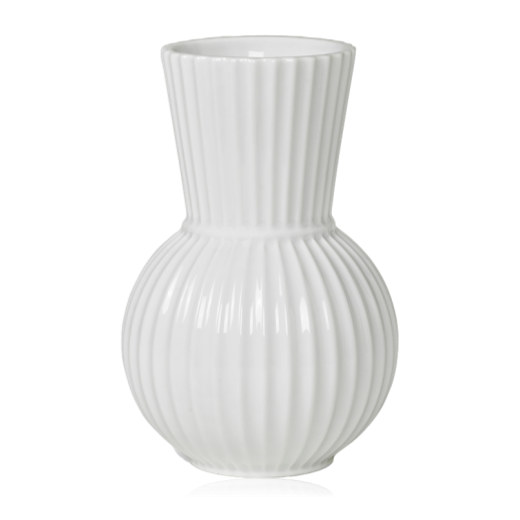 Lyngby Porcelaen Tura Vase White Porcelain 18cm