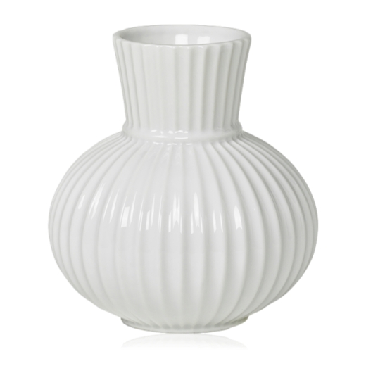 Lyngby Porcelaen Tura Vase White Porcelain 14.5cm