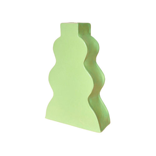 Florence Mytum Ceramics Pale Green Wavy Vase