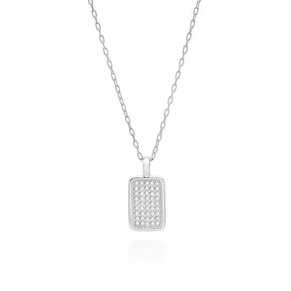 Rectangular Necklace Silver