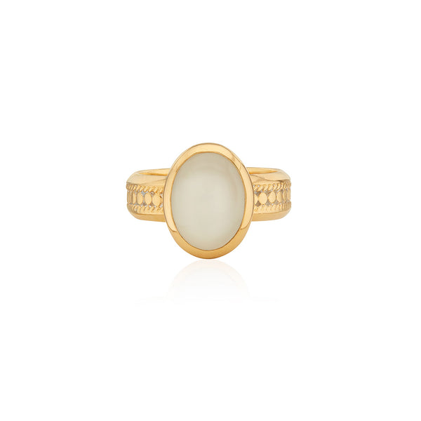 Moonstone Oval Cocktail Ring