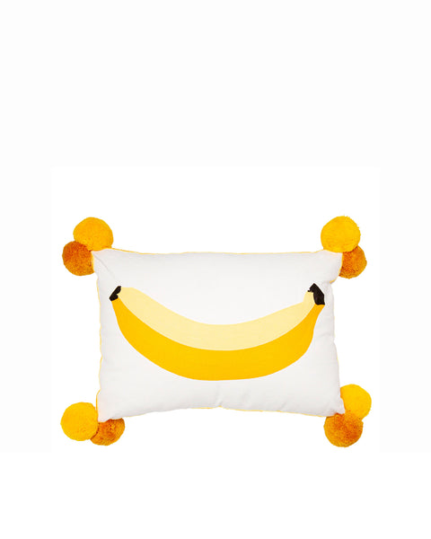 Bombay Duck Banana Embroidered Cushion