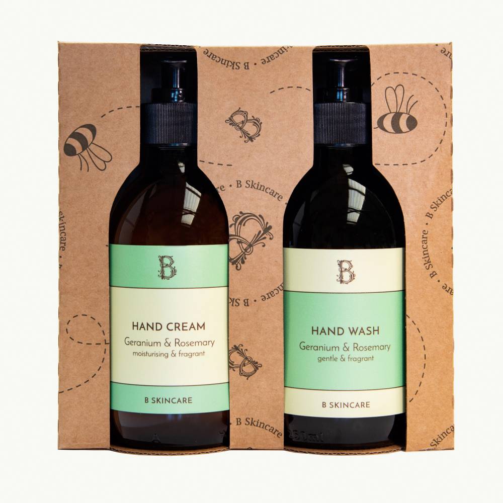 B Handy Gift Set - Geranium and Rosemary Hand Cream and Hand Wash