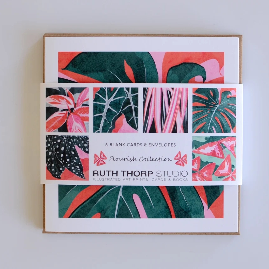 Ruth Thorp Studio Flourish Collection - Pack of 6 Greetings Cards