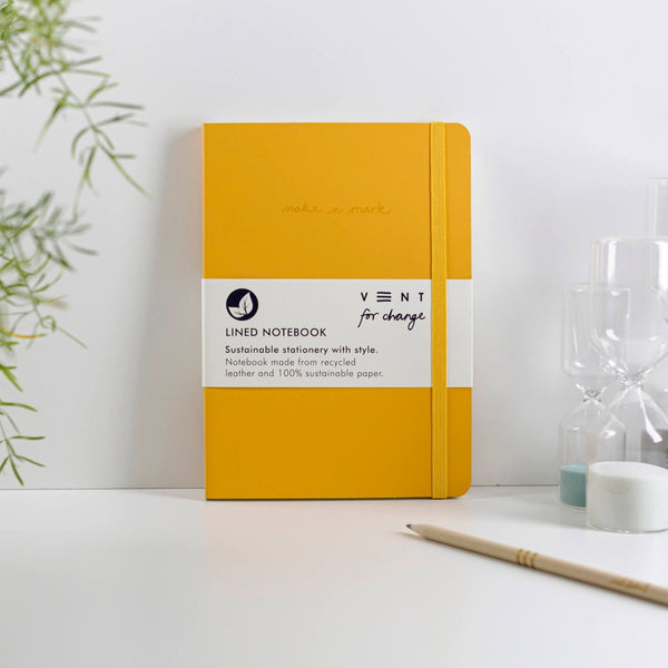 VENT for change Releather & Sustainable A5 Make A Mark Notebook - Yellow