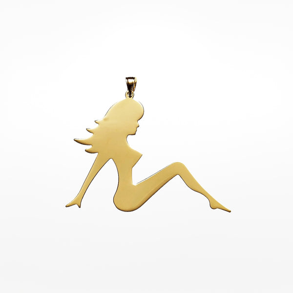 Mudflap Girl Gold Necklace - Medium