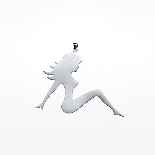 Mudflap Girl Sterling Silver Necklace - Medium