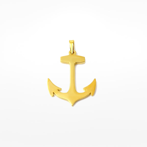 Gold Anchor Necklace - Medium