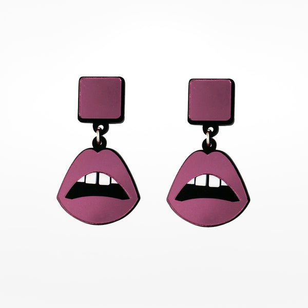 Drop Lips Earrings