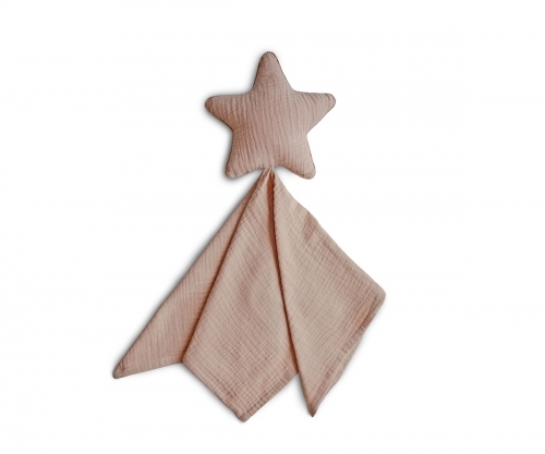 Mushie Natural Muslin Star Doudou Blanket