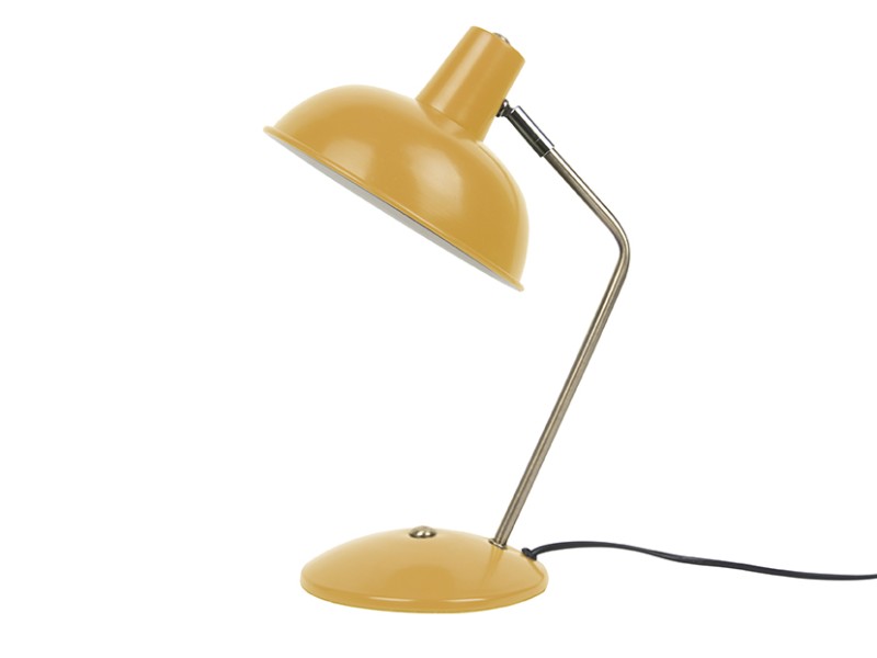 present-time-matt-dusty-curry-yellow-hood-table-lamp