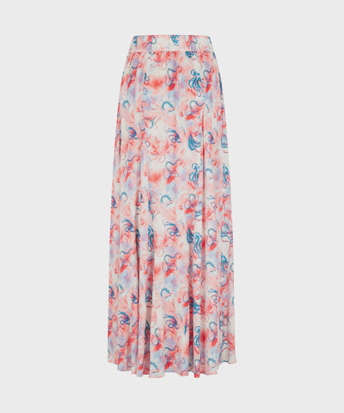 Sirens Franklin Maxi Skirt - Pink Octopus