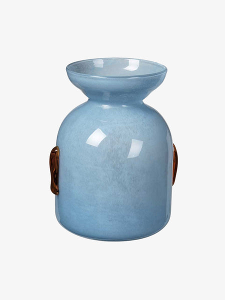 Broste Copenhagen Vera Mouthblown Glass Vase Large - Serenity Blue