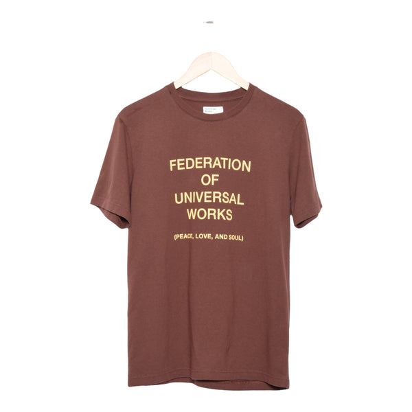 Universal Works Federation Organic Tee Brown 26651