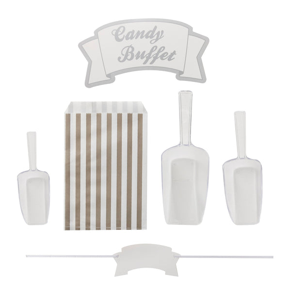 Ginger Ray Silver Candy Bar Kit - Vintage Lace