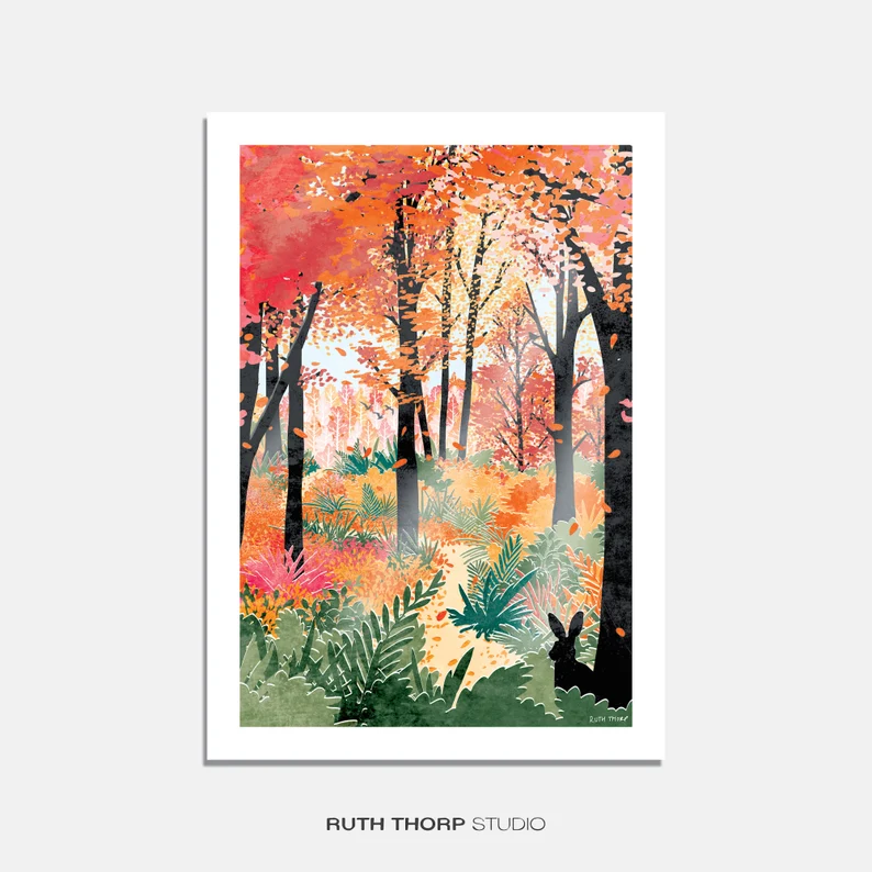 Ruth Thorp Studio Forest Bathing A4 Art Print