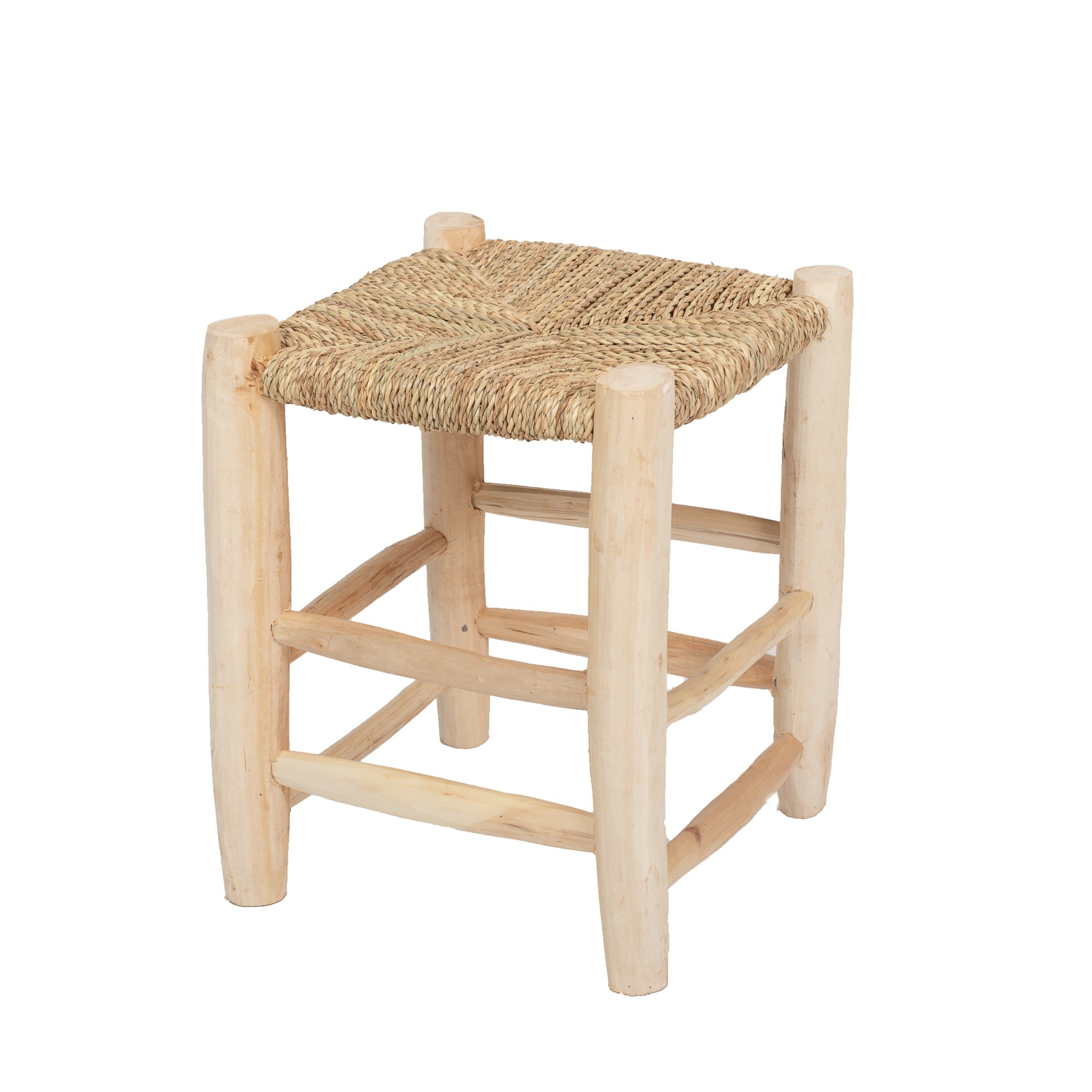 Large stool in Doum and Eucalyptus wood