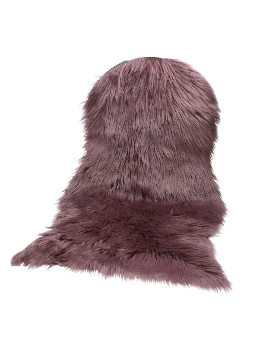 Dusky Mauve Faux Fur Rug