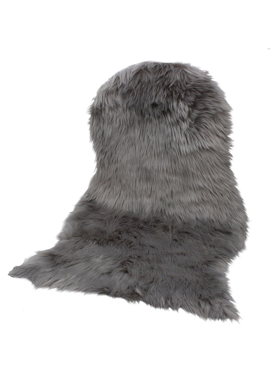 Grey Faux Fur Rug