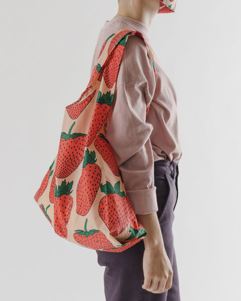 Baggu Standard Reusable Bag - Wiederverwendbare Einkaufstasche Aus Nylon - Strawberry
