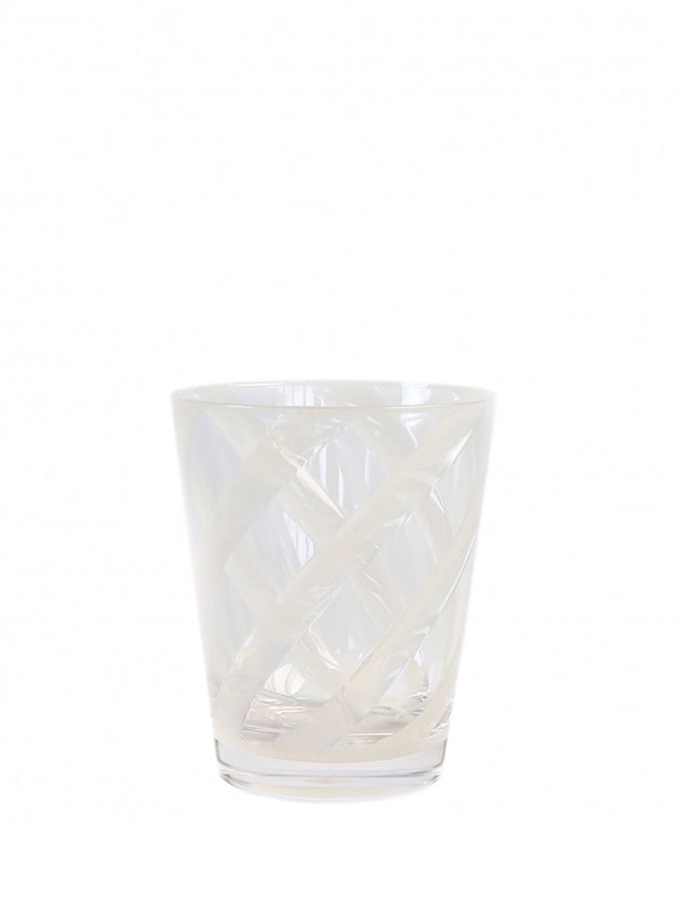Fiorira' Un Giardino Methacrylate Spiral Glass In Bianco