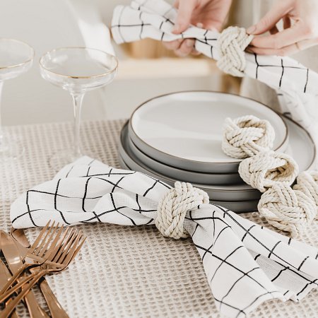 Geometric Scandi Stripe Napkin