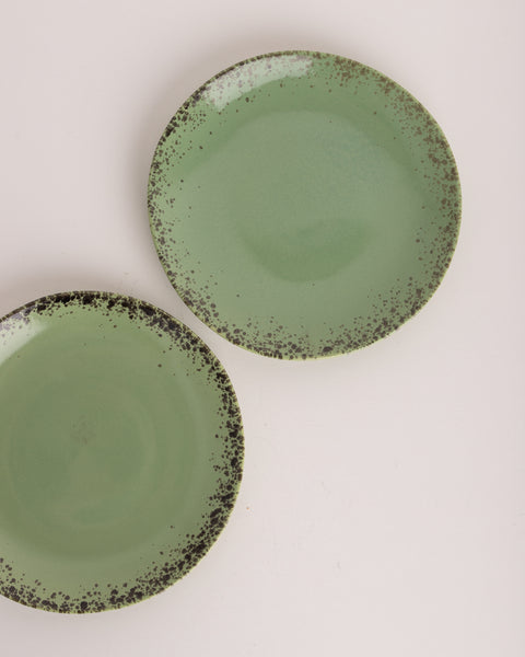 HK Living 70s Ceramics Dessert Plates Kiwi Set Of 2