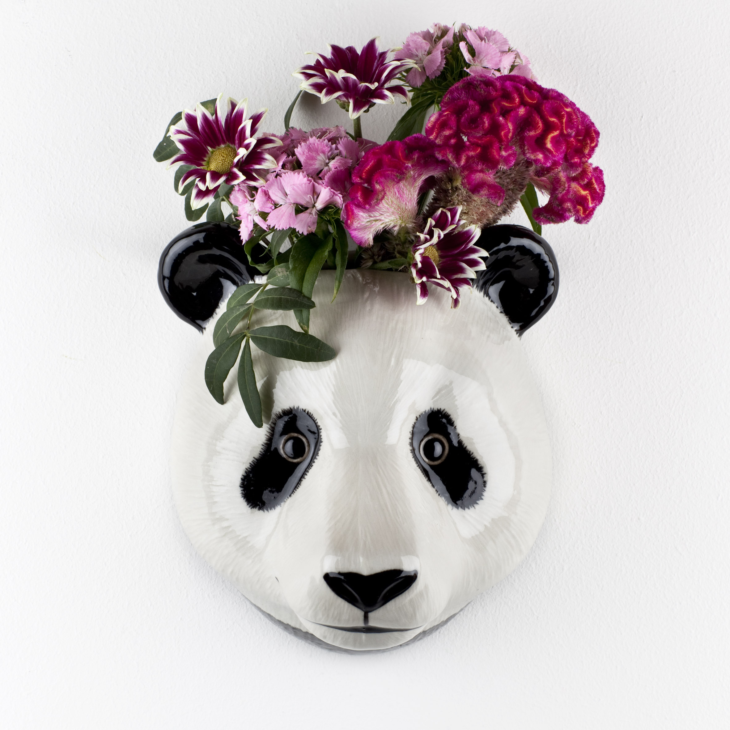 Quail Ceramics Panda Ceramic Wall Vase