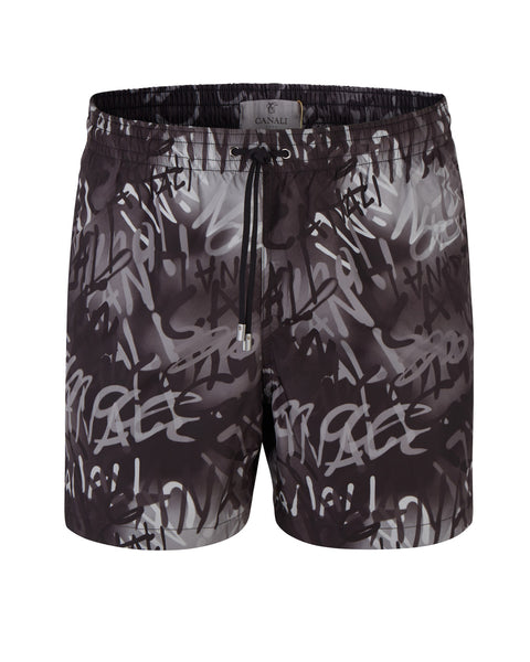 Graffiti Swim Shorts (Black)