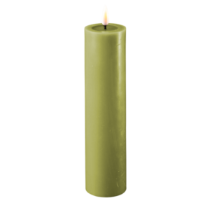 deluxe home art 7.5 x 20cm Olive Battery Operated LED Candle
