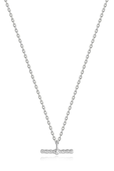Ania Haie Silver Rope T-bar Necklace