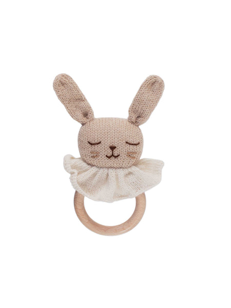 Organic Zoo Sand Bunny Teething Ring