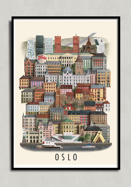 Martin Schwartz Poster Oslo City A3