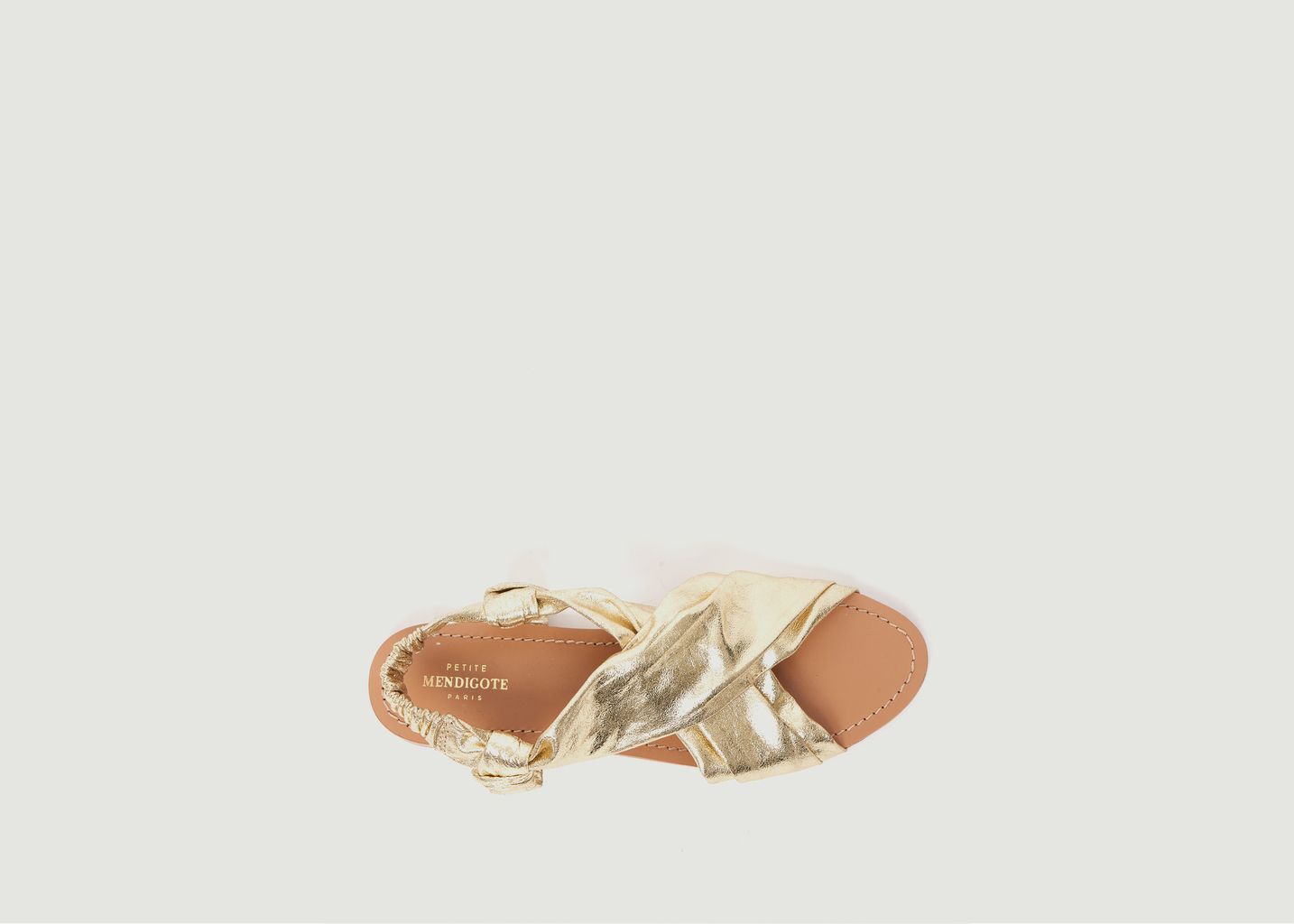 Jill Metallic Leather Flat Sandals