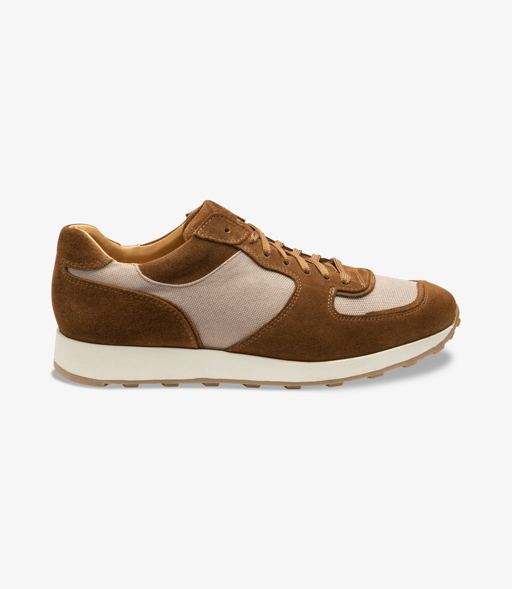 Foster Trainer in Tan Suede and Canvas