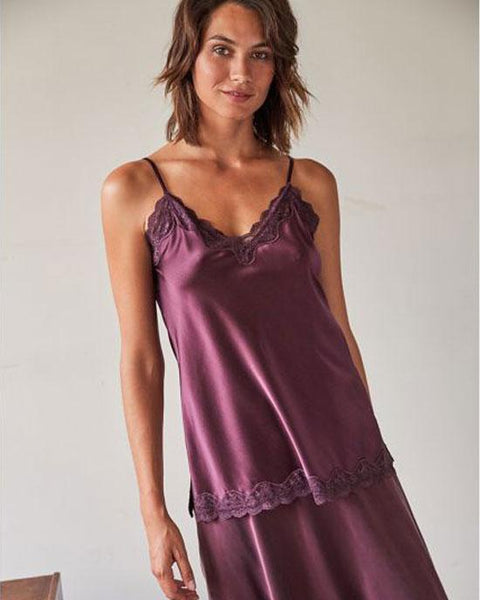 Black Cherry Lace Camisole Caraco Dentelle Dress