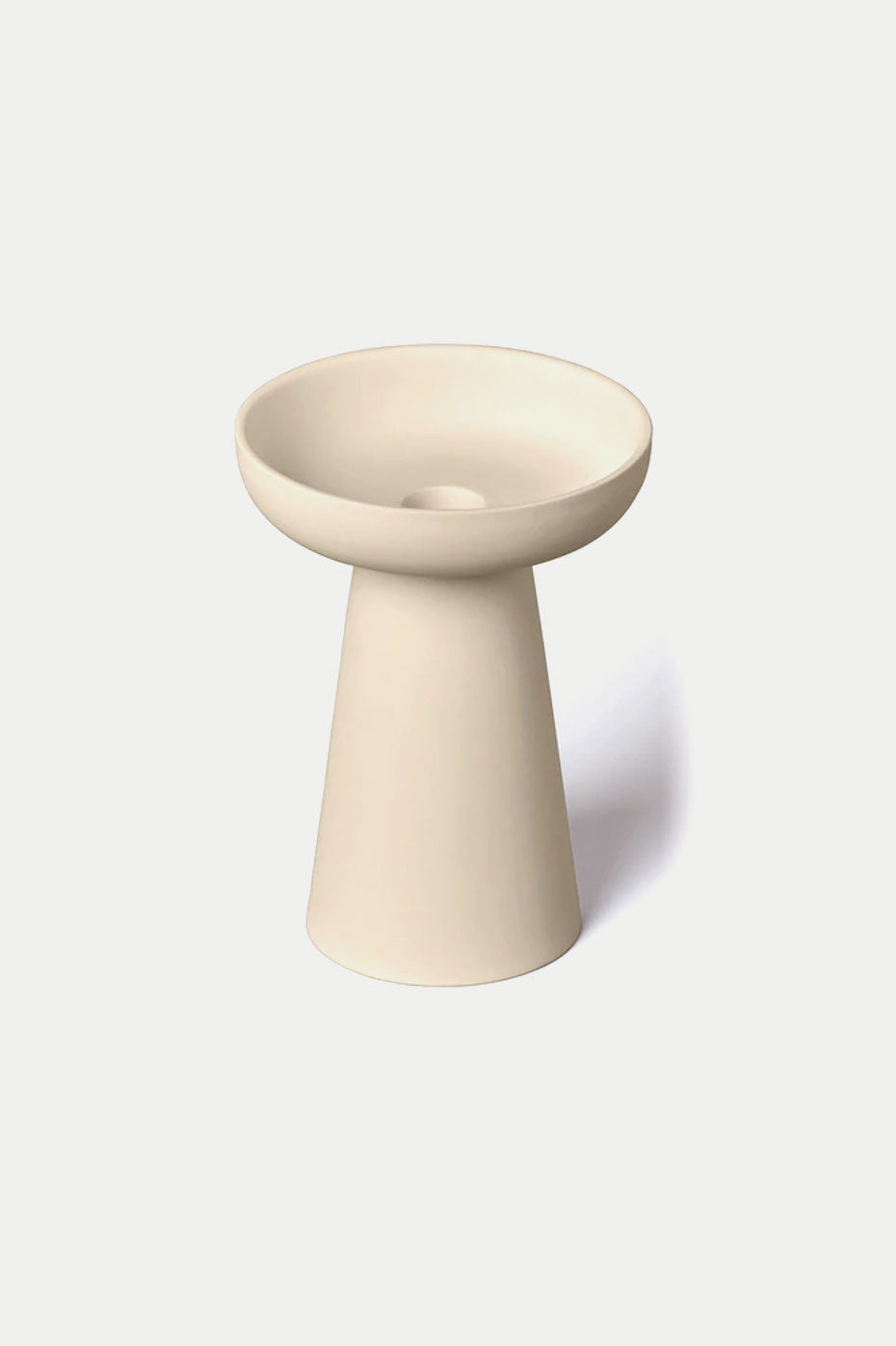 Matte Clay Porcini Cream Candle Holder Large