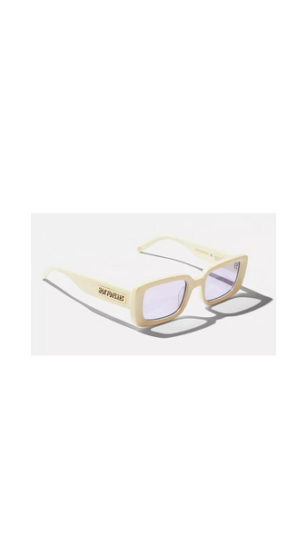 Groover Eco Vanilla Cream Violet Lens Sunglasses