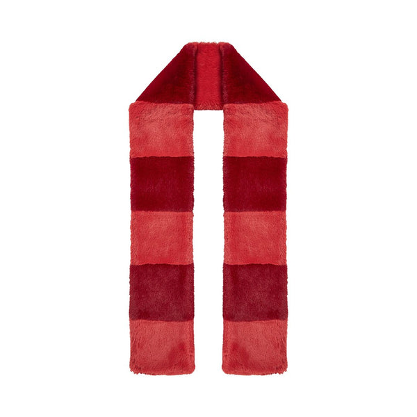 Clara Stripe Burnt Coral Scarf