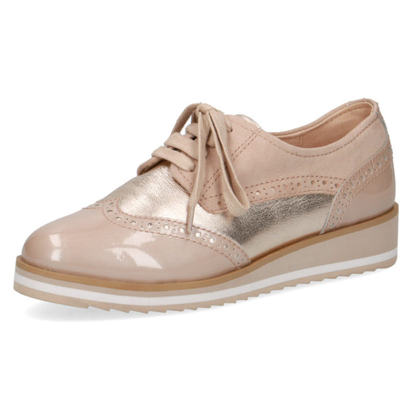 Pink Leather Lace-up Brogue