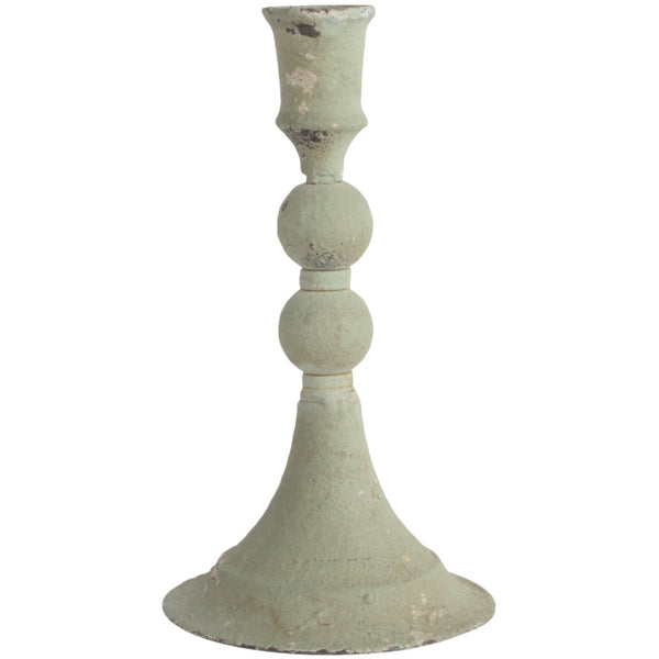 Grand Illusions Candlestick Antique Grey/green Large
